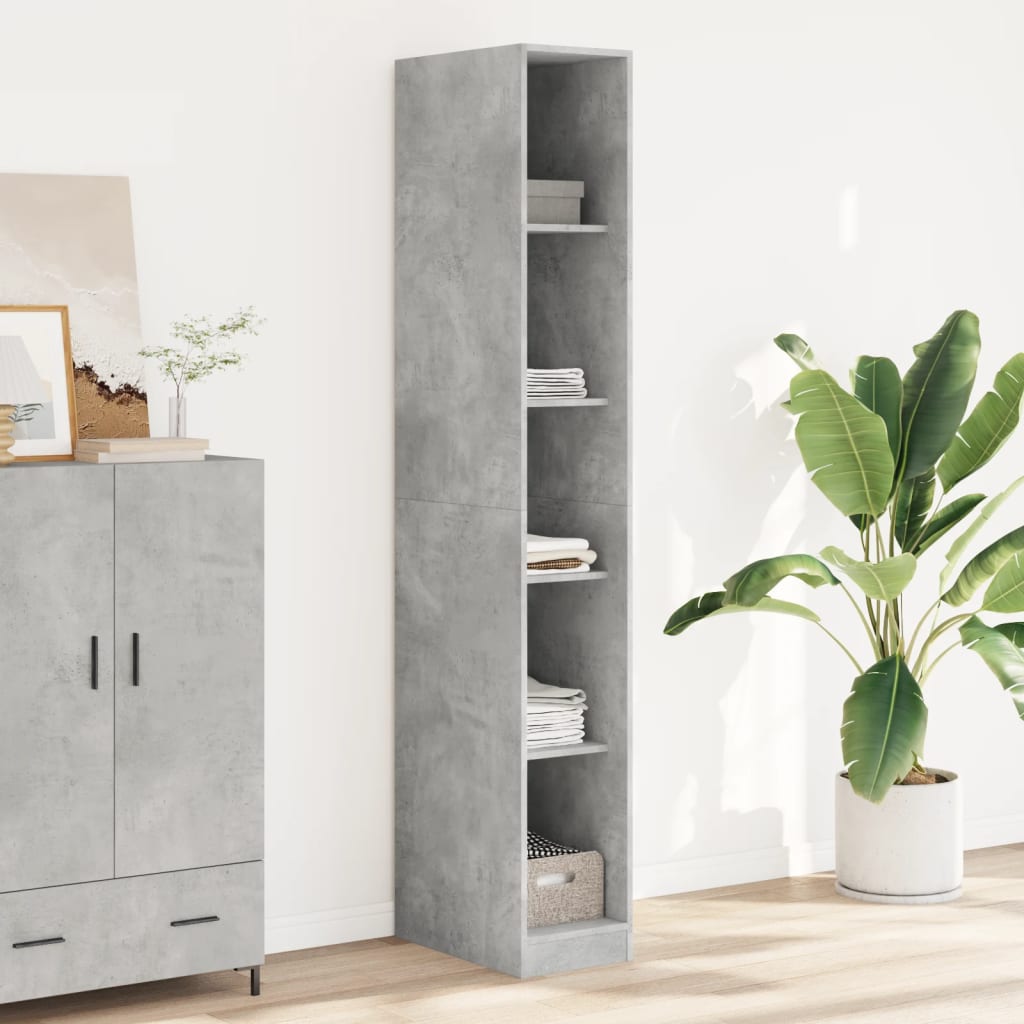 Armadio In Legno Multistrato Grigio Cemento