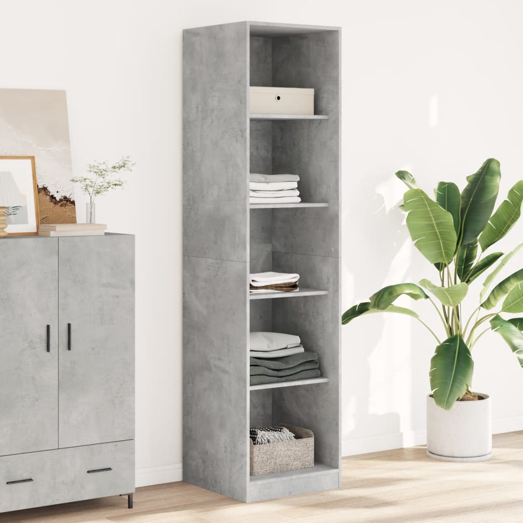 Armadio In Legno Multistrato Grigio Cemento
