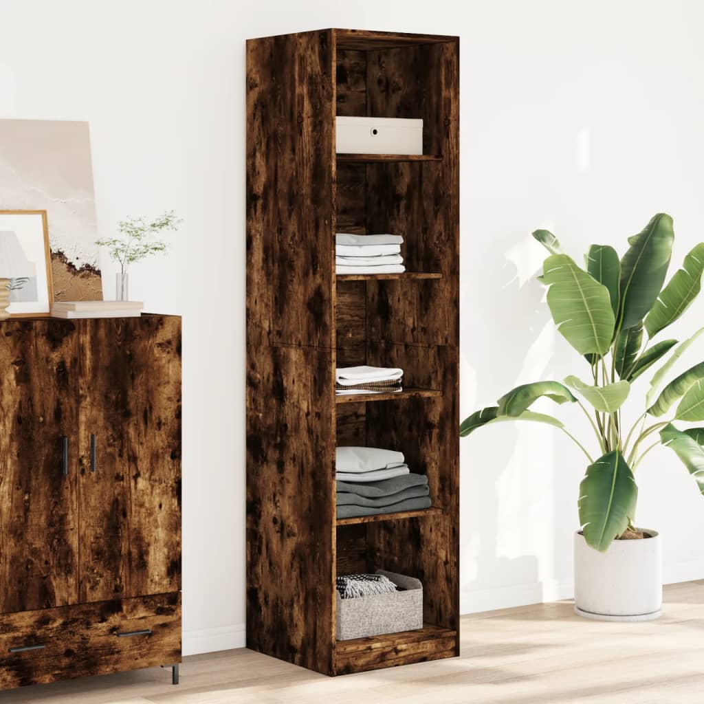 Armadio Con Cassetti Legno Multistrato Rovere Fumo