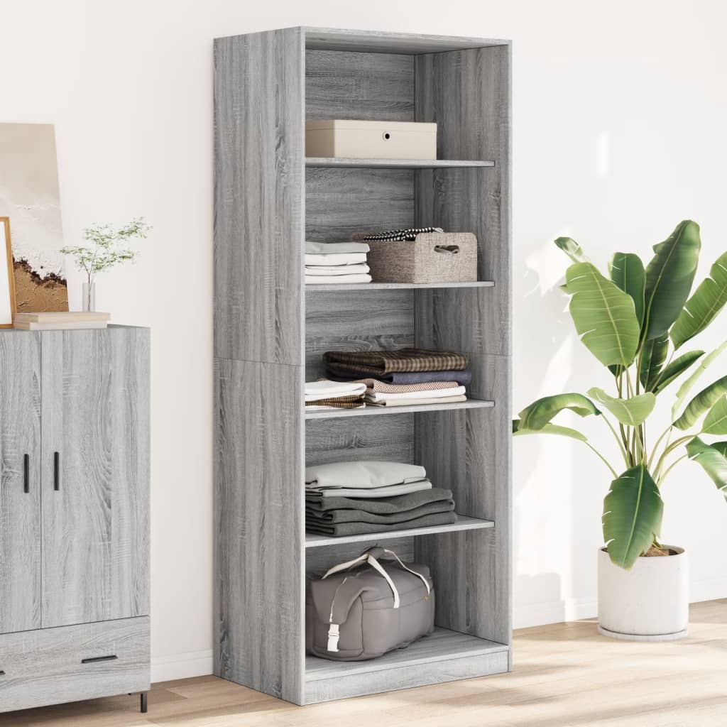 Armadio In Legno Multistrato Grigio Sonoma