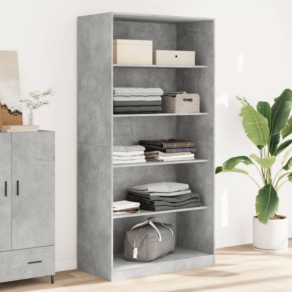 Armadio In Legno Multistrato Grigio Cemento