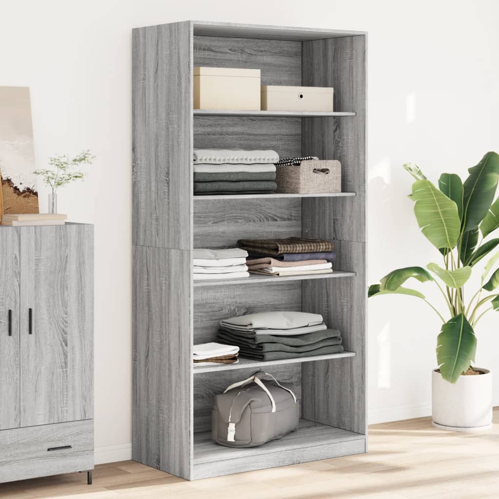 Armadio In Legno Multistrato Grigio Sonoma