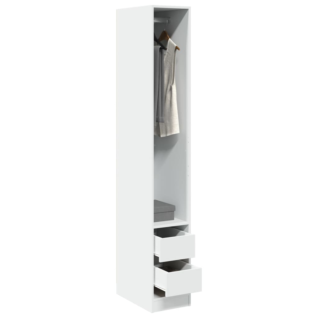 Armadio Con Cassetti In Legno Multistrato Bianco