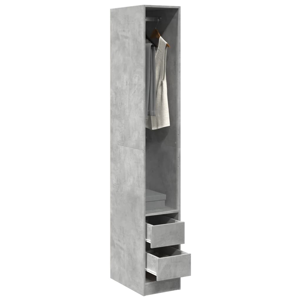 Armadio In Legno Multistrato Grigio Cemento