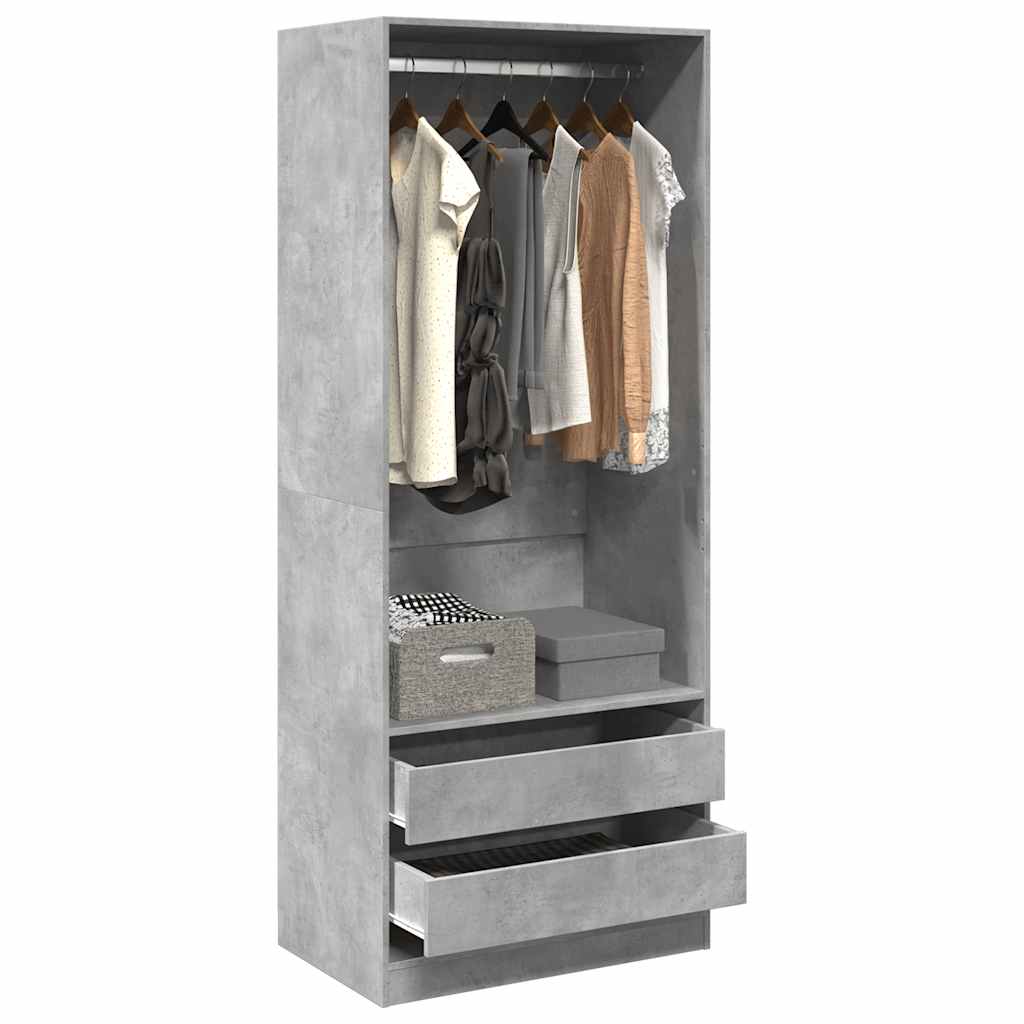 Armadio In Legno Multistrato Grigio Cemento