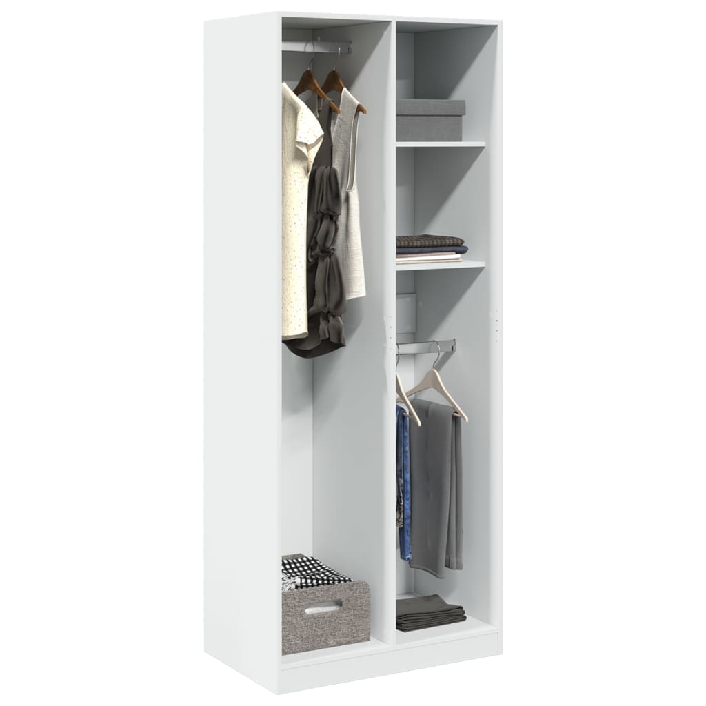 Armadio Con Cassetti In Legno Multistrato Bianco