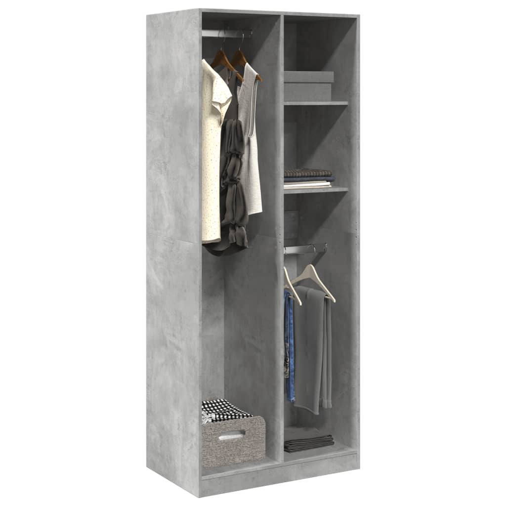 Armadio In Legno Multistrato Grigio Cemento