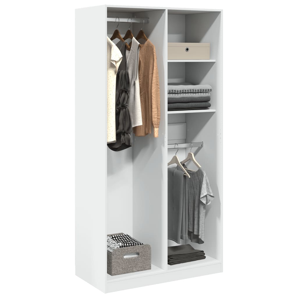 Armadio Con Cassetti In Legno Multistrato Bianco