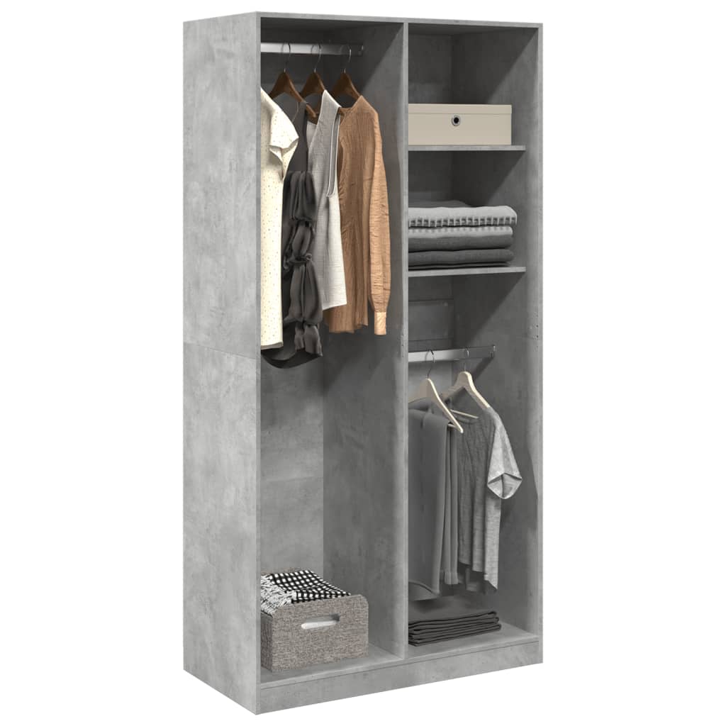 Armadio In Legno Multistrato Grigio Cemento