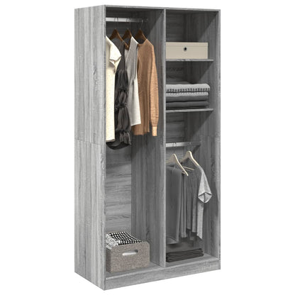 Armadio In Legno Multistrato Grigio Sonoma