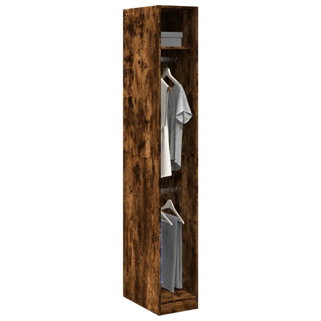 Armadio Con Cassetti Legno Multistrato Rovere Fumo