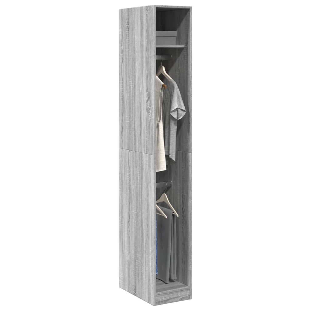 Armadio In Legno Multistrato Grigio Sonoma