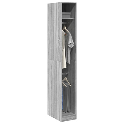 Armadio In Legno Multistrato Grigio Sonoma