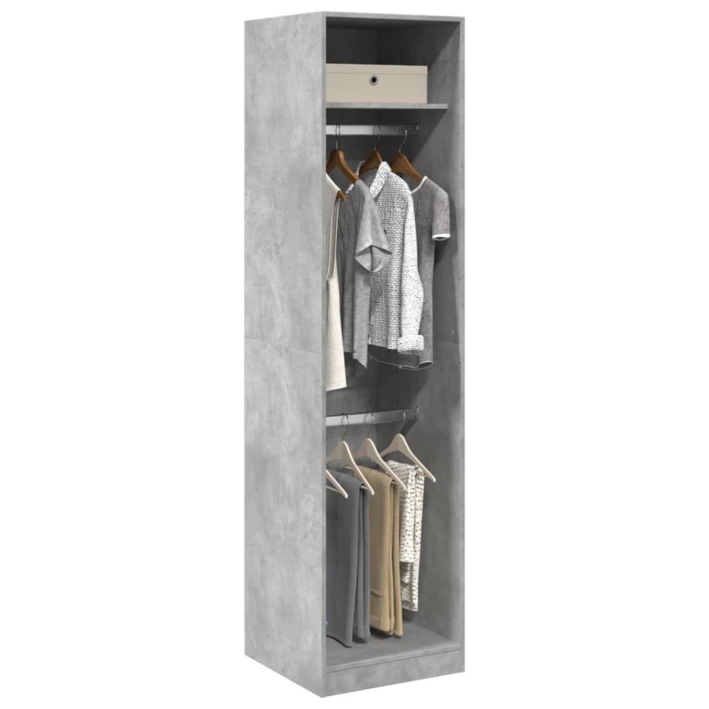 Armadio In Legno Multistrato Grigio Cemento