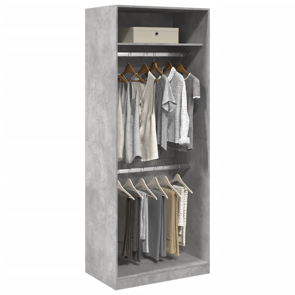 Armadio In Legno Multistrato Grigio Cemento