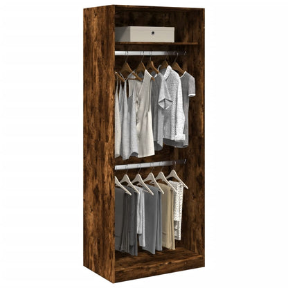 Armadio Con Cassetti Legno Multistrato Rovere Fumo