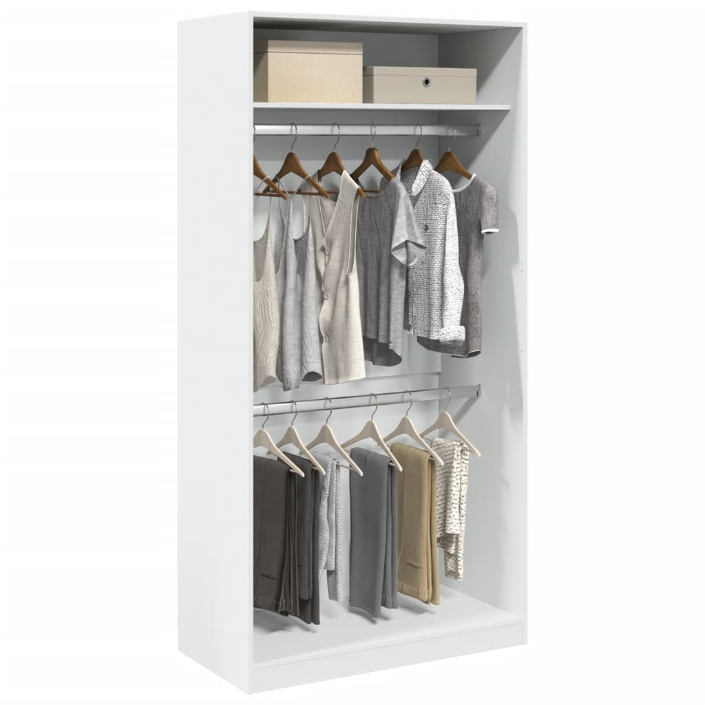 Armadio Con Cassetti In Legno Multistrato Bianco