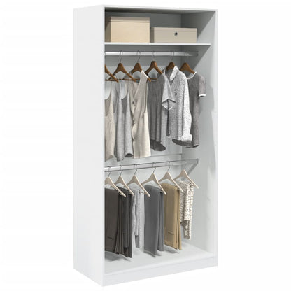 Armadio Con Cassetti In Legno Multistrato Bianco