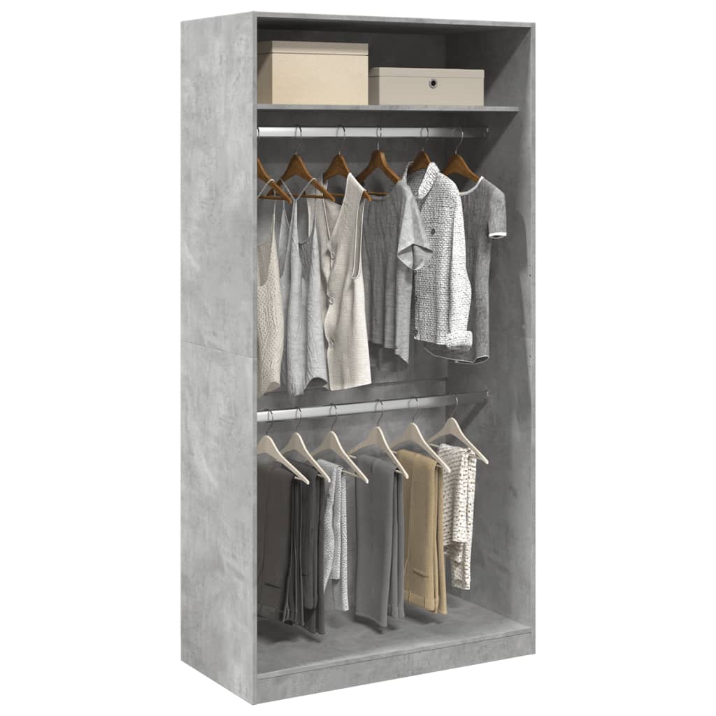 Armadio In Legno Multistrato Grigio Cemento