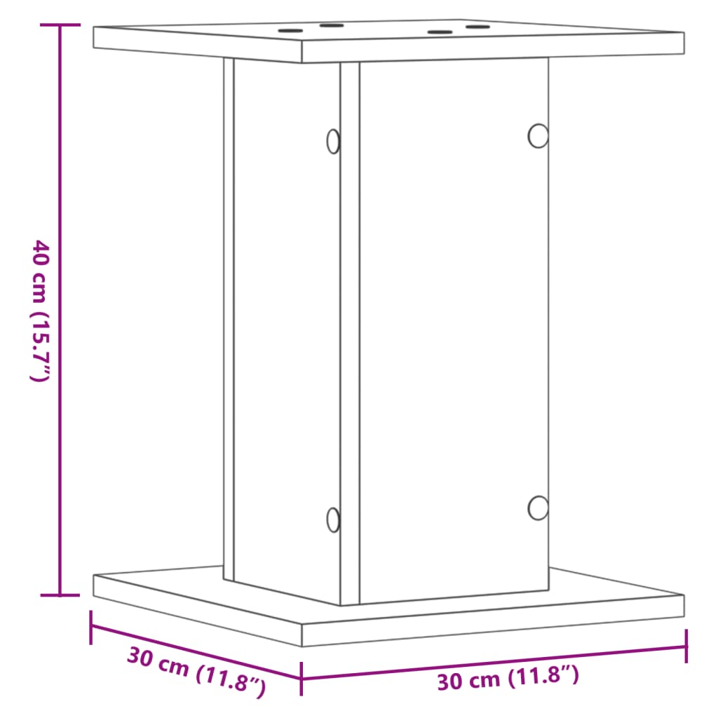 Supporti Per Piante 2 Pz 30X30X50 Cm Truciolato