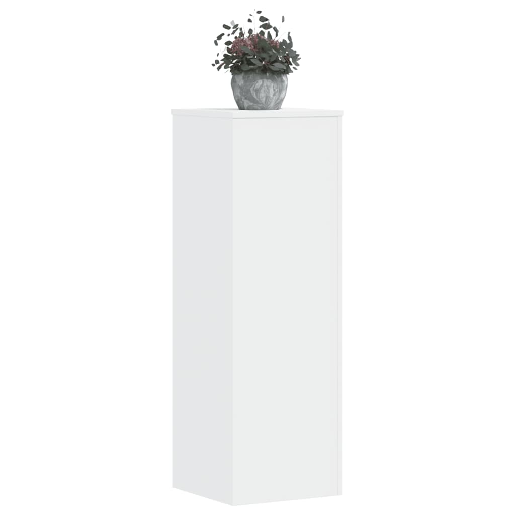 Supporti Per Piante 2 Pz Bianchi 30X30X50Cm Legno Multistrato