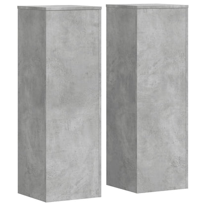 Supporti Per Piante 2 Pz Grigio Cemento 33X33X100Cm Multistrato