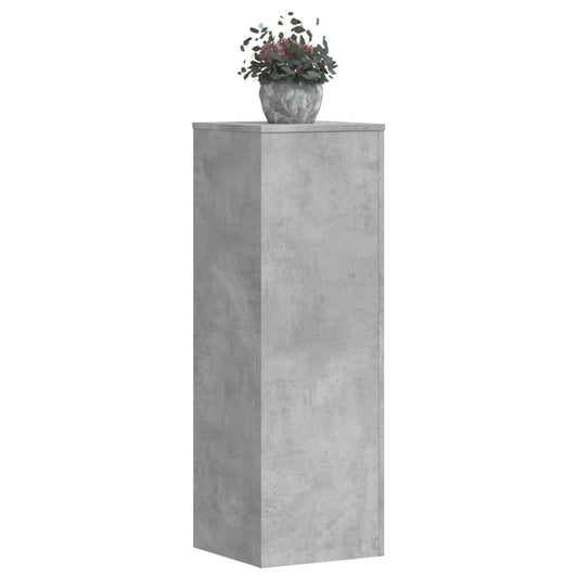 Supporti Per Piante 2 Pz Grigio Cemento 33X33X100Cm Multistrato
