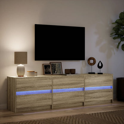 Mobile Porta Tv Con Led 180X34X50Cm In Truciolato