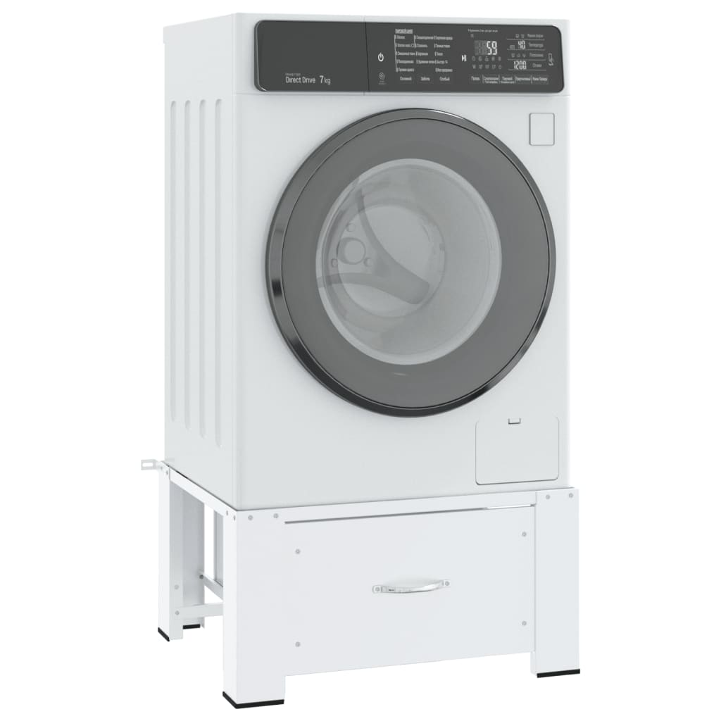 Supporto Doppio Lavatrice E Asciugatrice Con Cassetti Bianco
