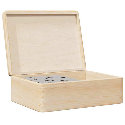 Scatola In Legno Legno Massello Pino Naturale