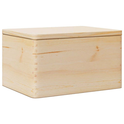 Scatola In Legno Legno Massello Pino Naturale