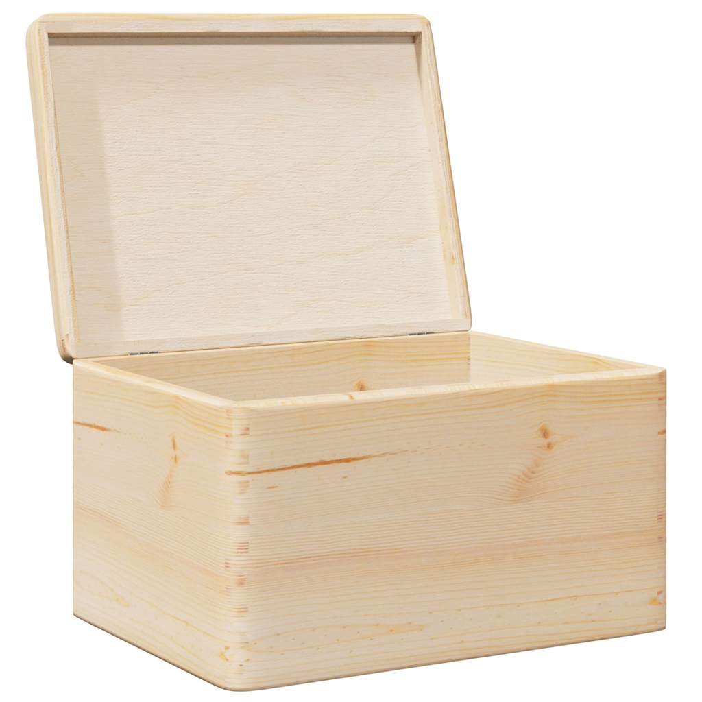 Scatola In Legno Legno Massello Pino Naturale