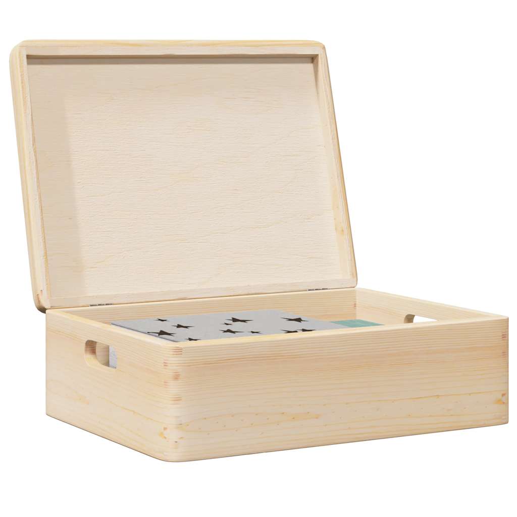 Scatola In Legno Legno Massello Pino Naturale