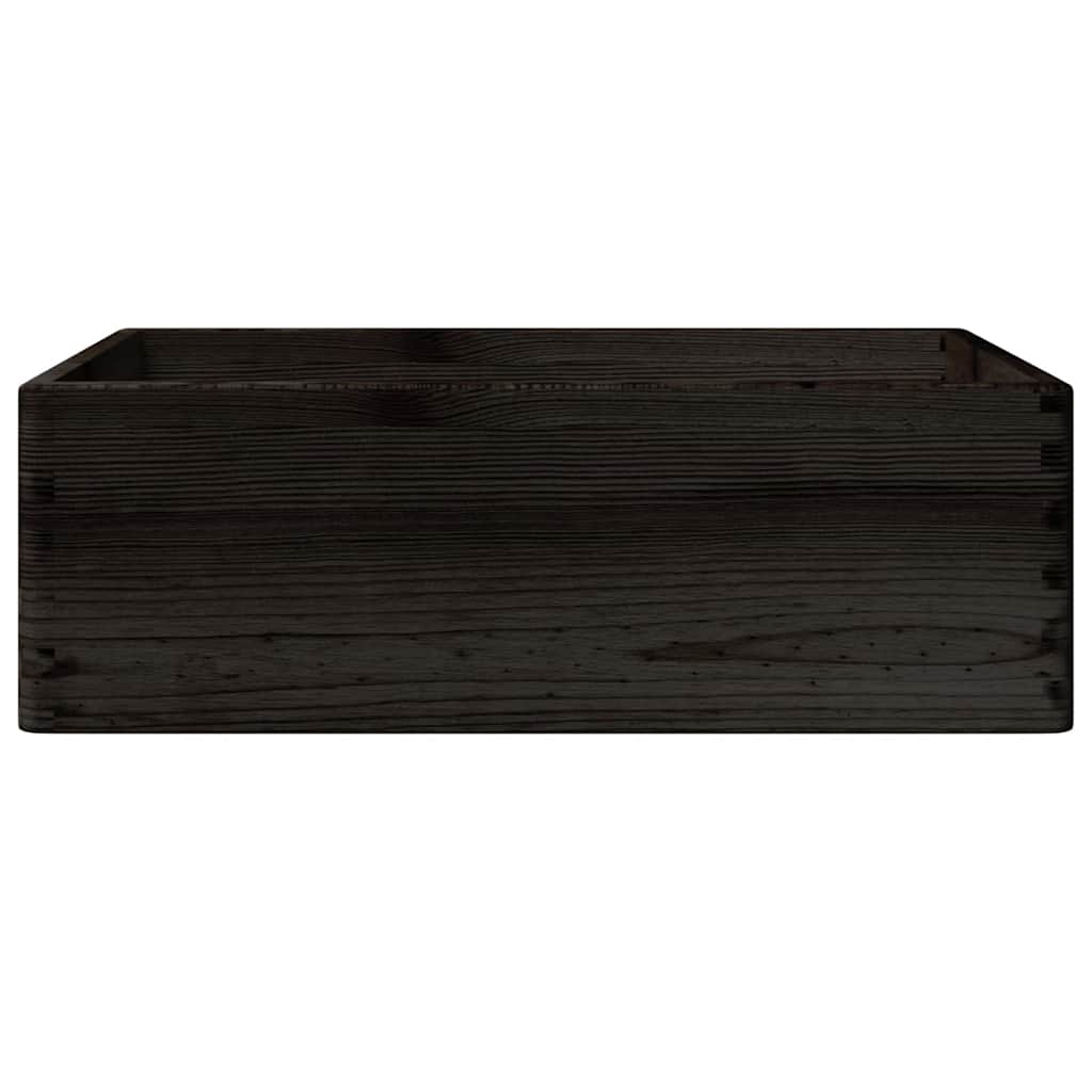 Scatola In Legno Con Manici Nera In Legno Di Pino Nero