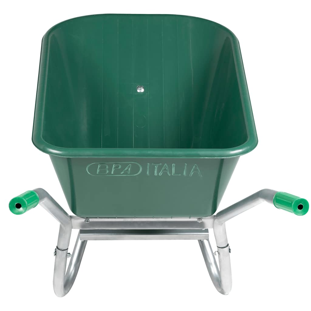 Carriola Verde 90 L 150 Kg In Acciaio Zincato E Plastica