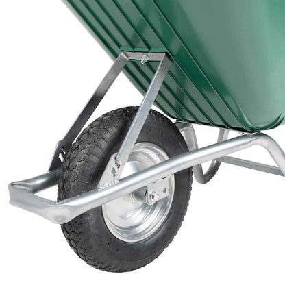 Carriola Verde 90 L 150 Kg In Acciaio Zincato E Plastica