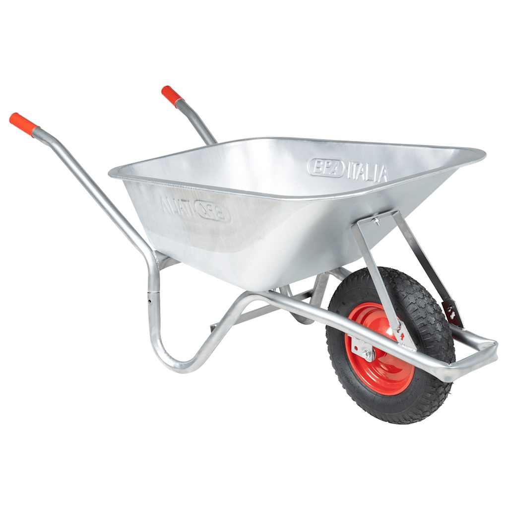 Carriola 90 L 150 Kg In Acciaio Zincato E Plastica