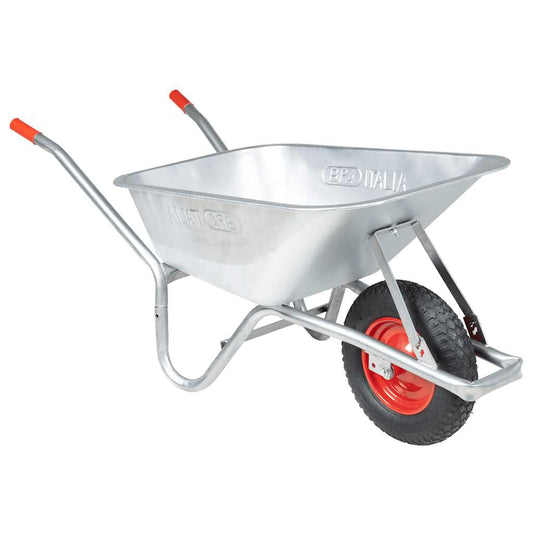 Carriola 90 L 150 Kg In Acciaio Zincato E Plastica