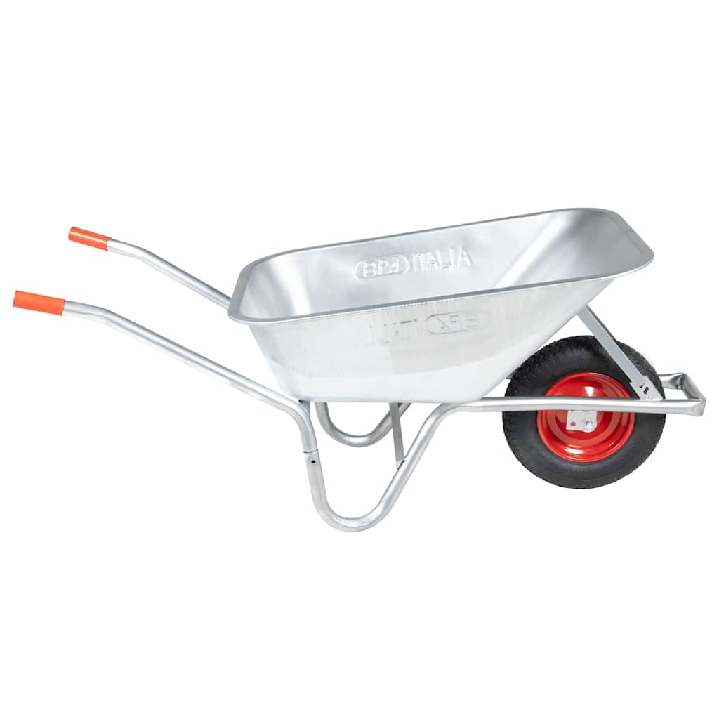 Carriola 90 L 150 Kg In Acciaio Zincato E Plastica