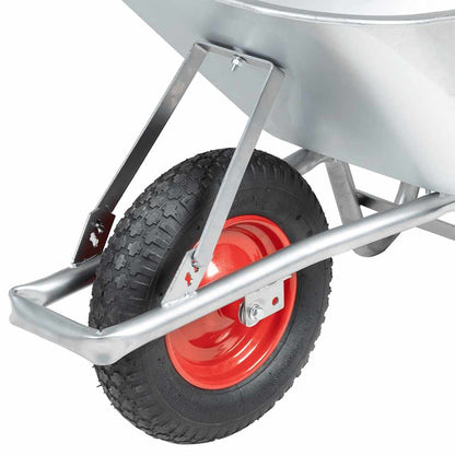Carriola 90 L 150 Kg In Acciaio Zincato E Plastica