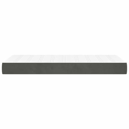 Materasso A Molle 90X210X20 Cm In Velluto Grigio Scuro