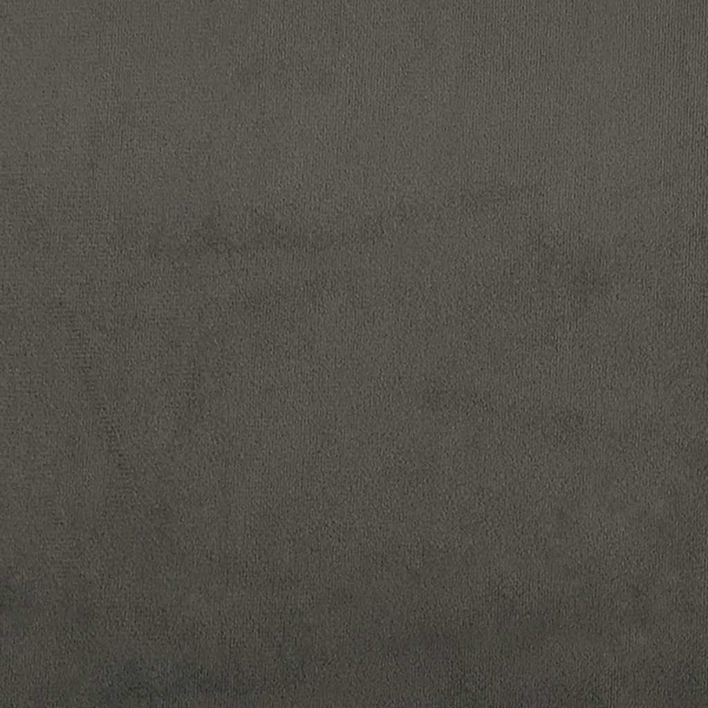 Materasso A Molle 90X210X20 Cm In Velluto Grigio Scuro