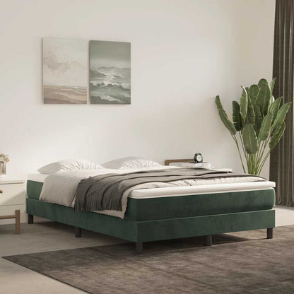 Materasso A Molle 80X200X20 Cm In Velluto Verde Scuro