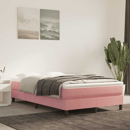 Materasso A Molle Insacchettate 90X210X20 Cm In Velluto Rosa