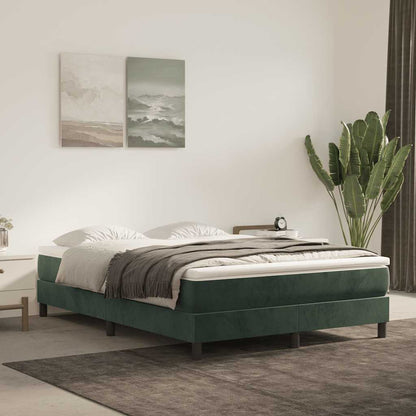 Materasso A Molle 80X200X20 Cm In Velluto Verde Scuro