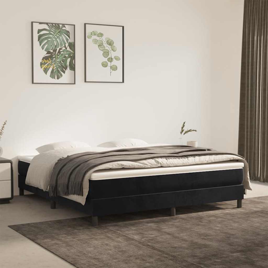 Materasso A Molle Insacchettate 120X190X20 Cm In Velluto Nero