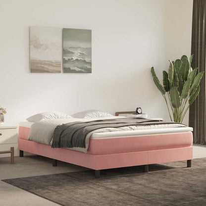 Materasso A Molle Insacchettate 90X210X20 Cm In Velluto Rosa