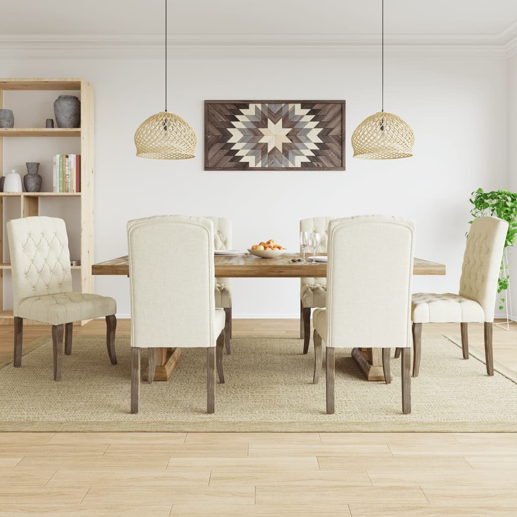 Sedie Da Pranzo 2 Pz Grigie Effetto Lino In Tessuto