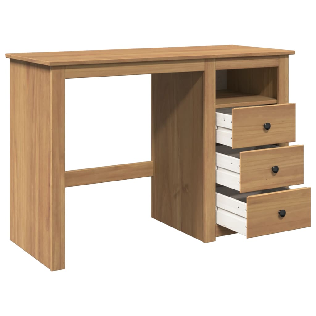 Scrivania Panama 112X45X75 Cm Legno Massello Di Pino