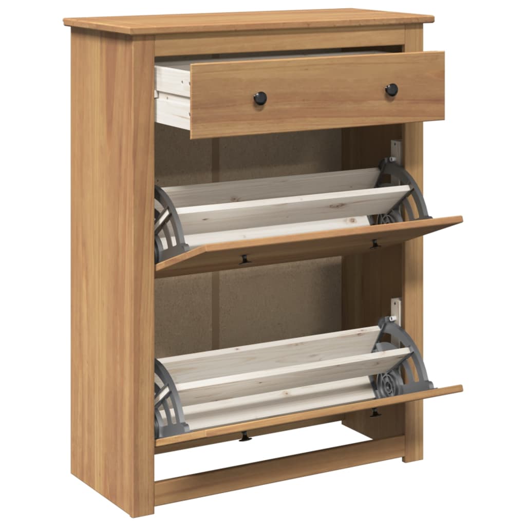 Scarpiera Panama 80X35X105 Cm Legno Massello Di Pino